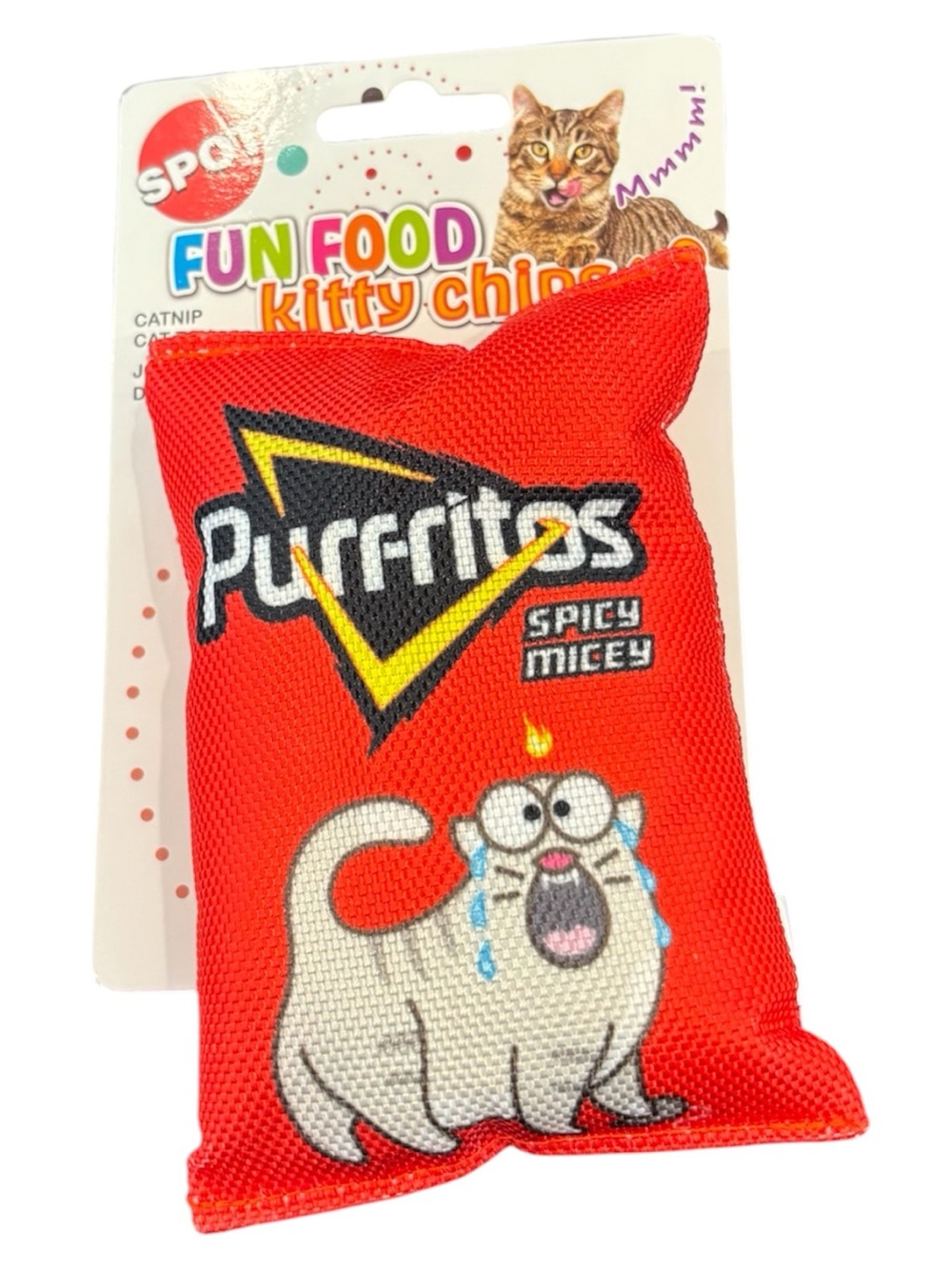 Spicy Kitty Catnip Toy. Purrrrritos- Red NEW